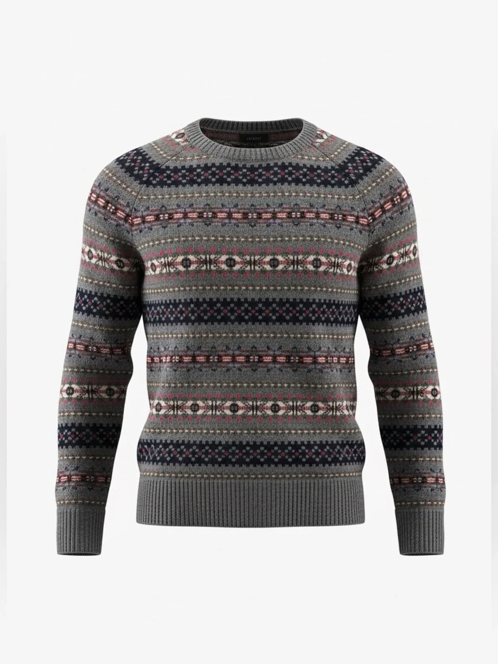 NEW J Crew 100% Lambswool Fair Isle Crewneck Sweater Pullover Knit | Mens Small